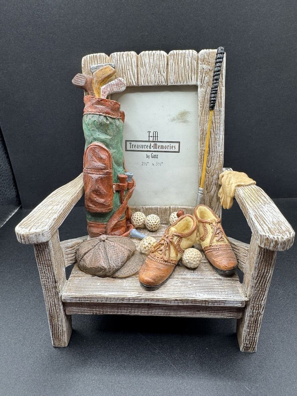 Picture Frame - Treasured Memories Golf /Chair. 2.5x3.5. NEW